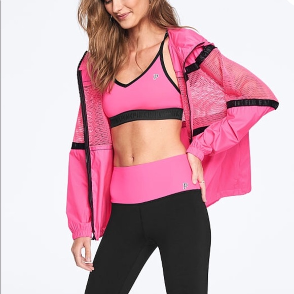 PINK Victoria's Secret Jackets & Blazers - NEW! PINK Campus Full-Zip Anorak, Pink